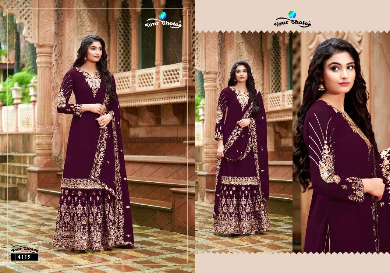 YOUR CHOICE PRESENTS GLORY BLOOMING GEORGETTE EMBROIDERY WHOLESALE SALWAR KAMEEZ